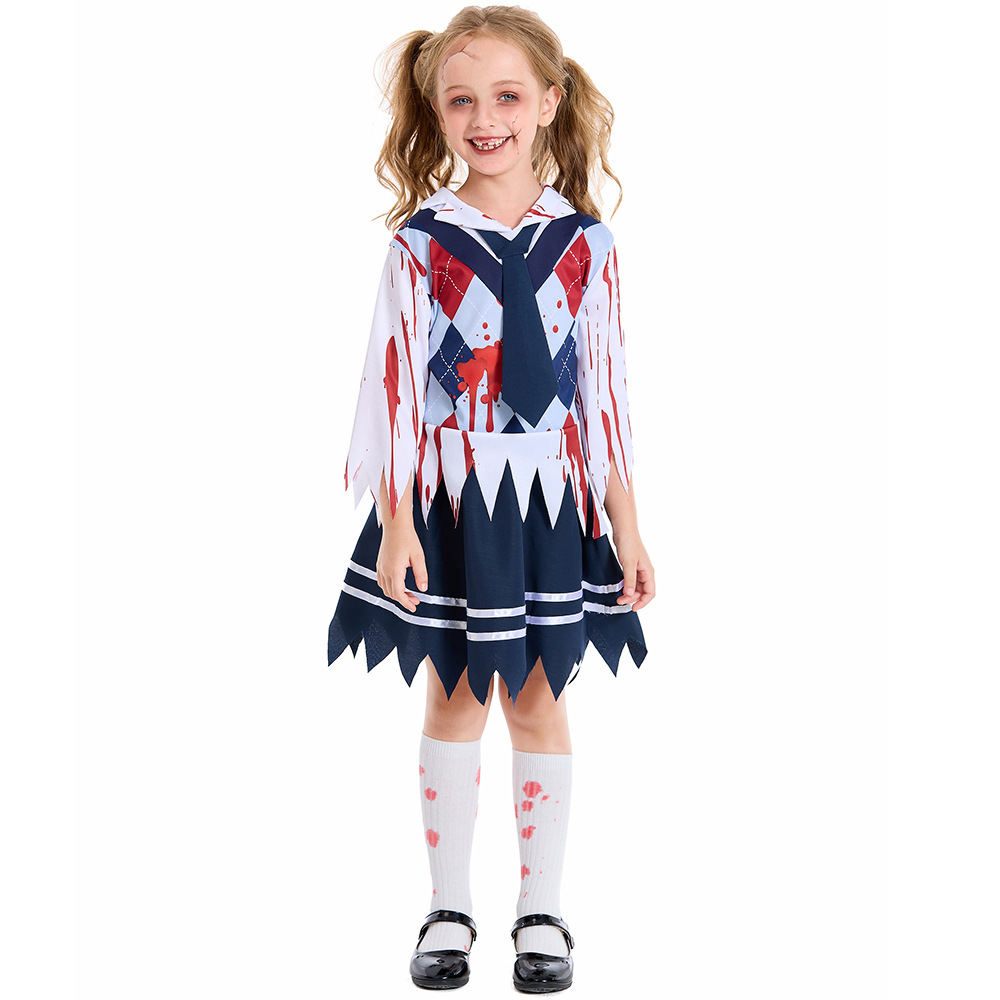 MYLITTLELASS Children Gothic Zombie Ghost Bride Blood Dress Halloween ...
