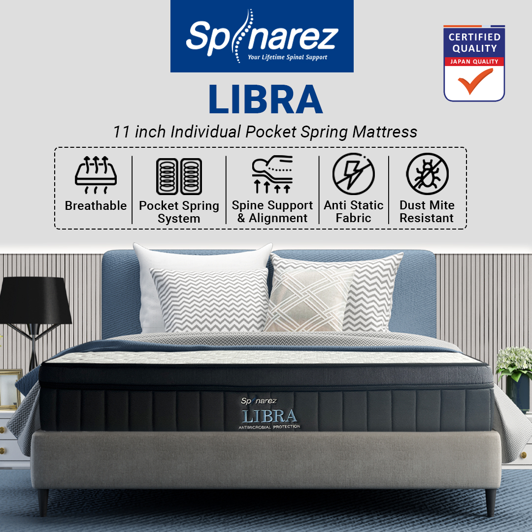 SpinaRez Libra Mattress 11 inch Individual Pocket Spring Mattress (King/Queen/Super Single