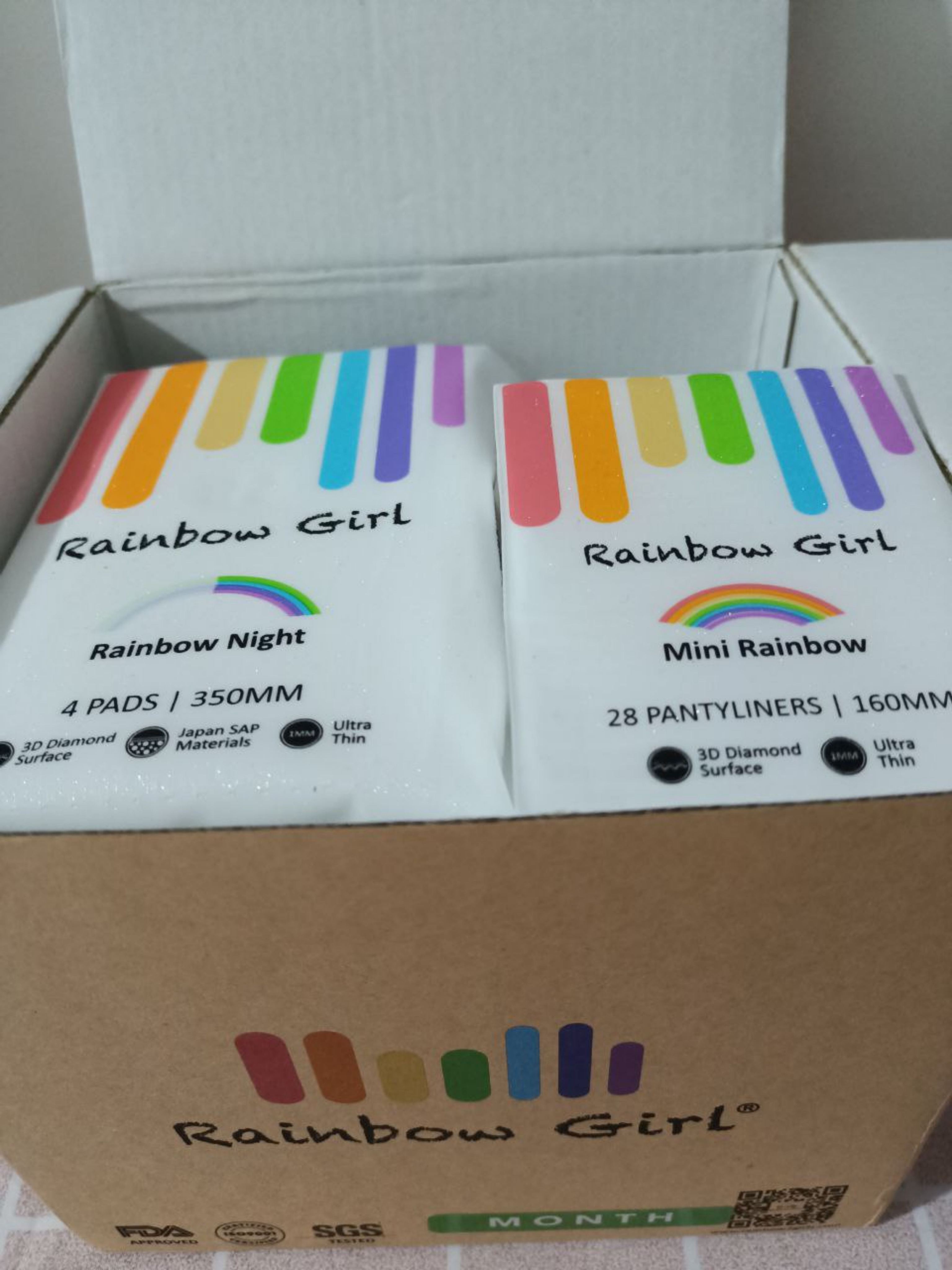 (BOX) RAINBOW GIRL ULTRA THIN 1MM PAD DAY USE PANTILINER DAY EXTRA ...