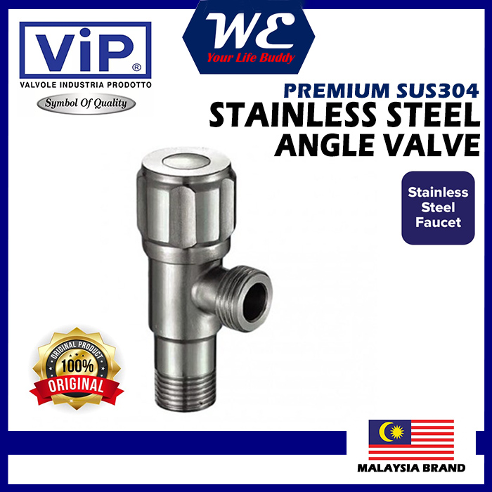 VIP BRAND STAINLESS STEEL ANGLE VALVE -Malaysia Brand / SUS304 | Shopee ...