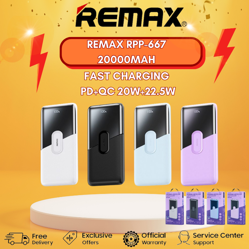 Remax RPP-666/667 Portable Charger 20000mah/10000mah 20w+22,5 PD+QC ...