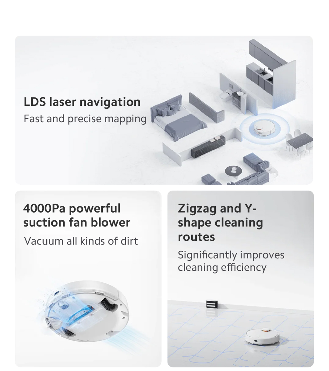 Xiaomi Robot Vacuum S10 LDS Laser navigation/4000pa powerful fan blower/App  Control/support OTA update/global version