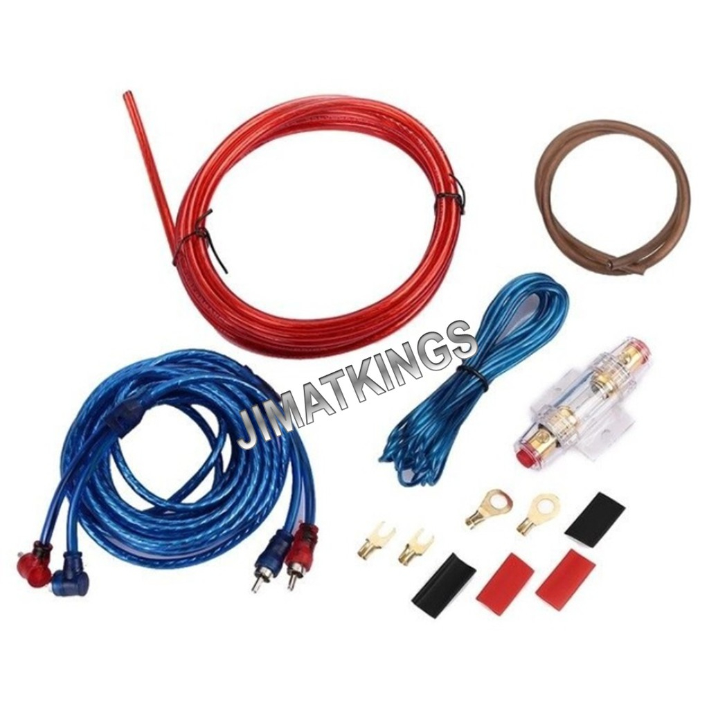 Acouto Wire Cable Kit,2800W 4 Guage Car Audio Subwoofer Amplifier Speaker Installation Wire Cable Kit Fuse Suit