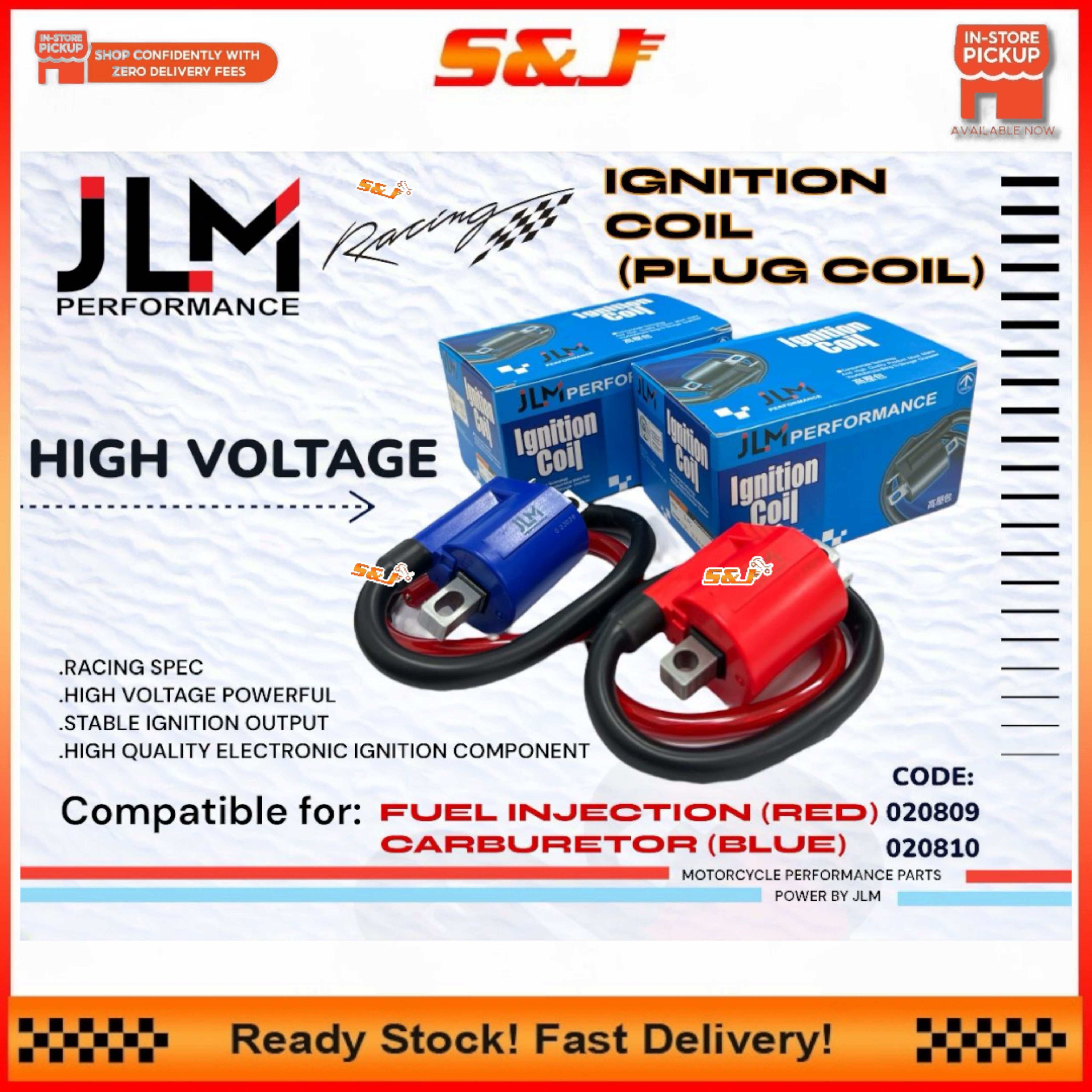 JLM UNIVERSAL RACING PLUG COIL LC135 Y15ZR FZ150 SRL115FI RS150 DREAM ...