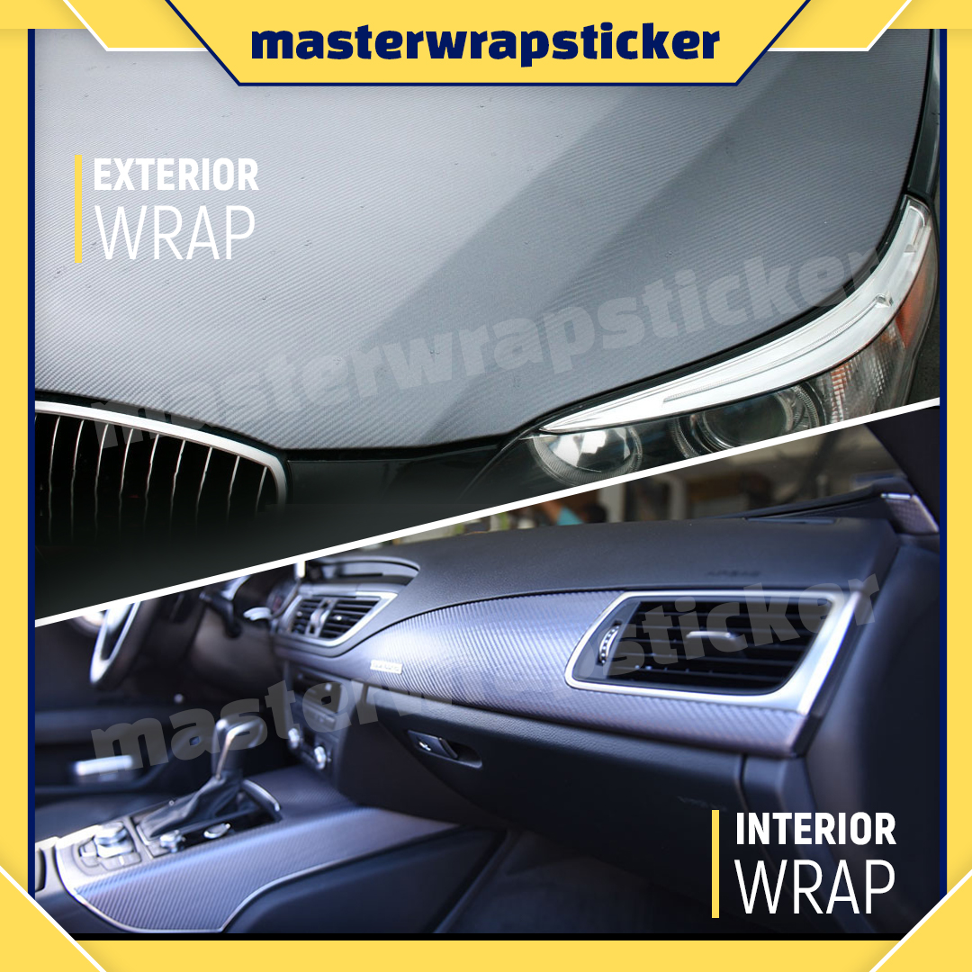 6D GREY CAR CARBON FIBER STIKER GLOSS WRAP(152CM-CUSTOM)sticker kereta ...