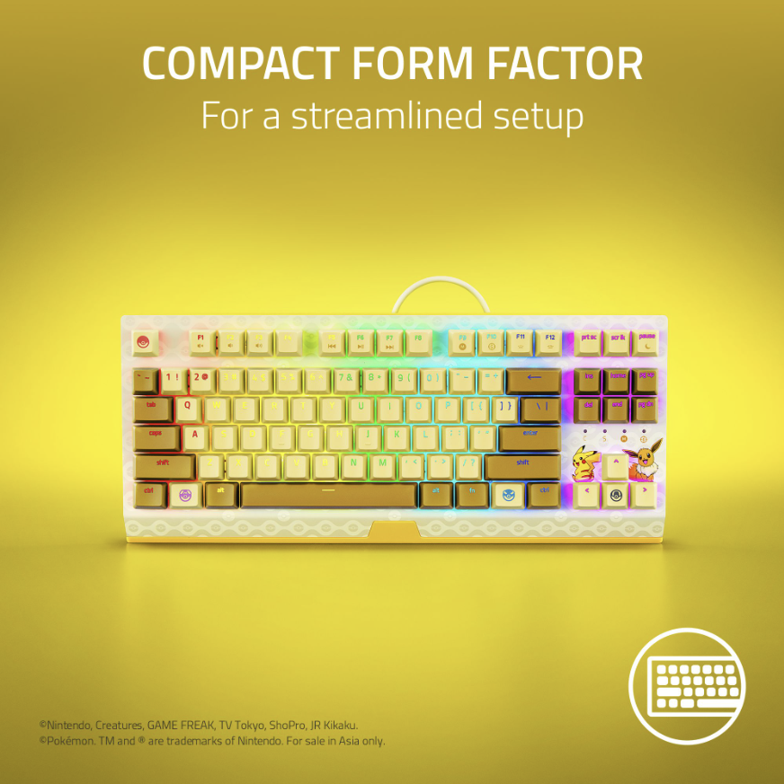Razer Pokemon Edition - BlackWidow V3 Tenkeyless Green Switch