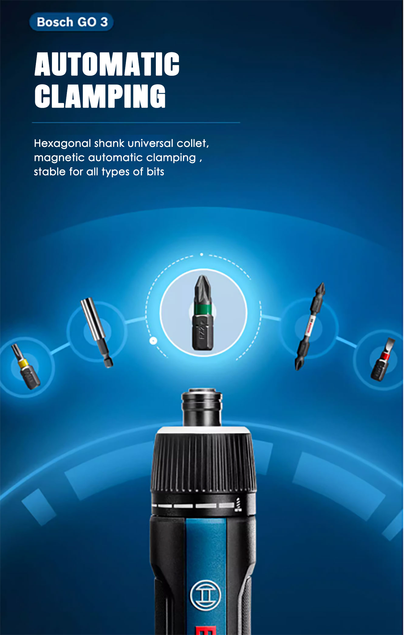 BOSCH GO 3 Upgraded Cordless Screwdriver With Case USB Type-C Cable 3 ...