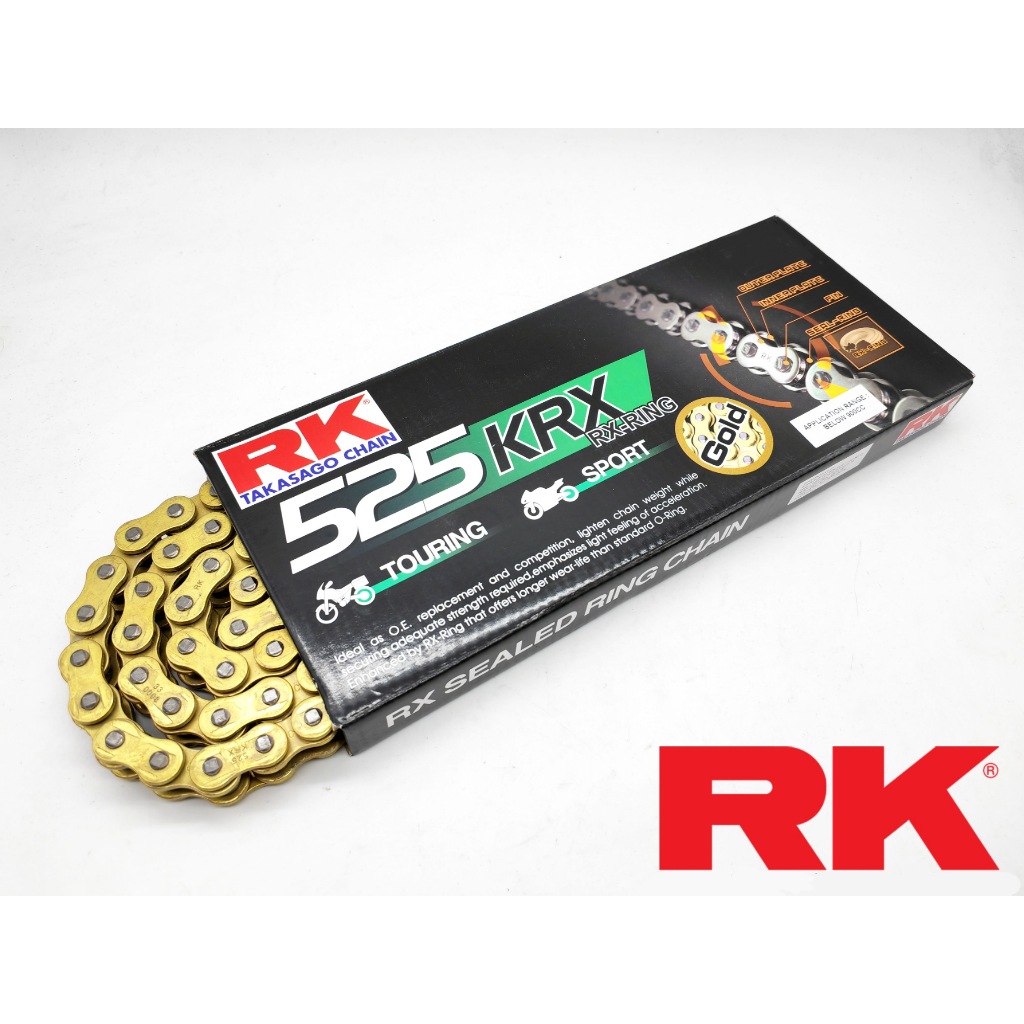 RK Sprocket Set Kawasaki Versys 1000 RK 525 KRX X-Ring Black / Gold ...
