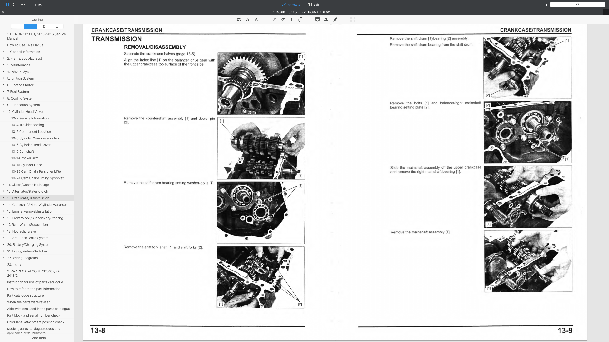 HONDA CB500F WORKSHOP MANUAL PDF visual data 3