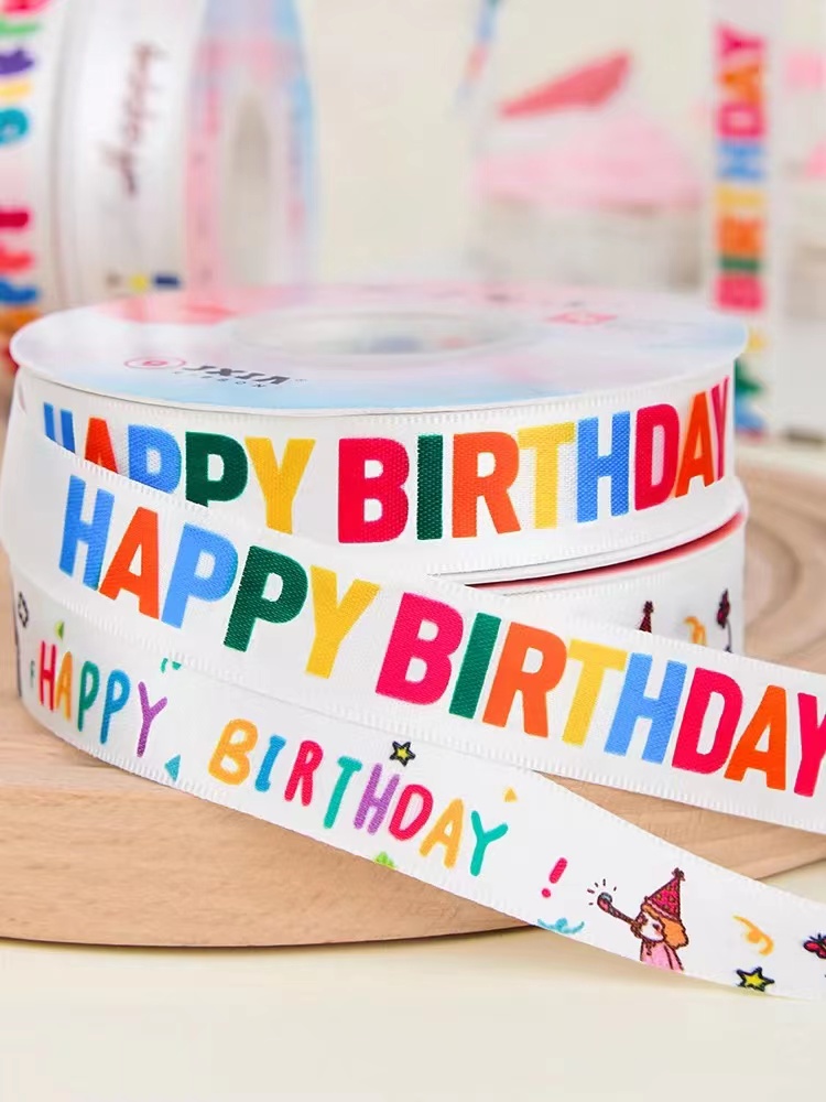 Ready Stock INS Style Ribbon Happy Birthday Best Wishes I Love You ...