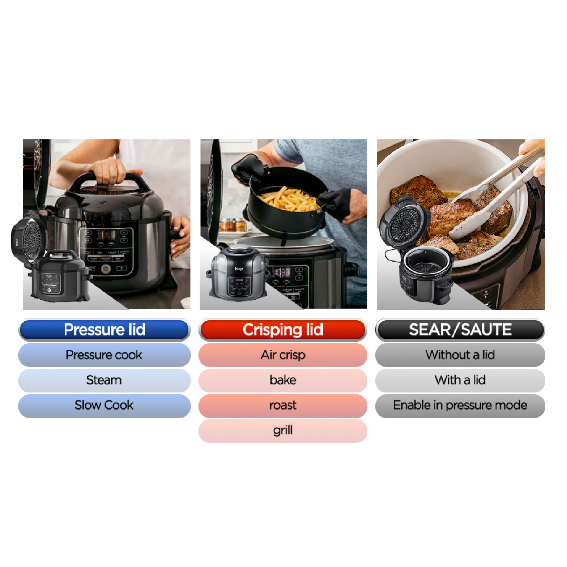 Ninja Foodi 8 in 1 Multi cooker in one pot, Broil, Dehydrate, Slow