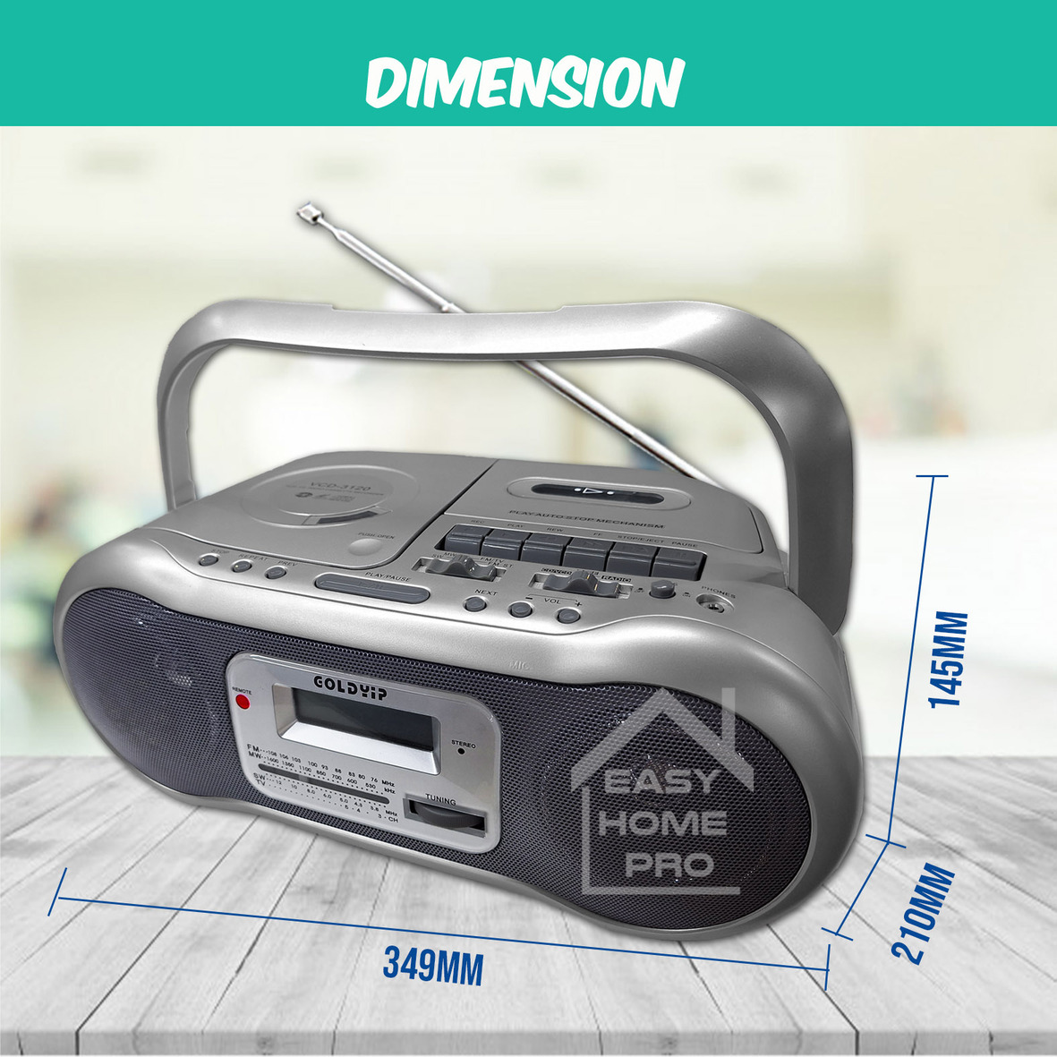[CLEARANE STOK]GOLDYIP VCD-3120 CD BOOMBOX MICRO HI-FI COMPONENT SYSTEM ...