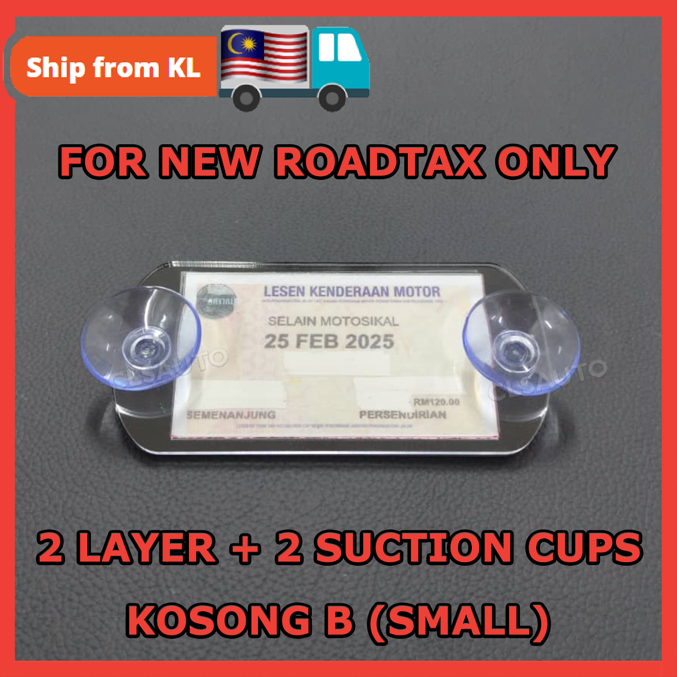 Roadtax Holder Car 2 Layer Pemegang Rotek Rotex Kereta Cover Casing ...