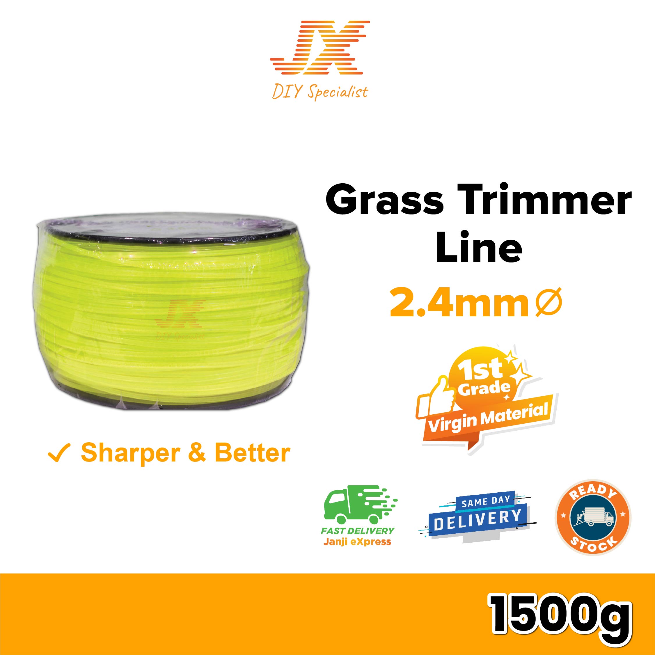 Brush Cutter Nylon Trimmer Line Grass Trimmer Line Tali Mesin Potong ...
