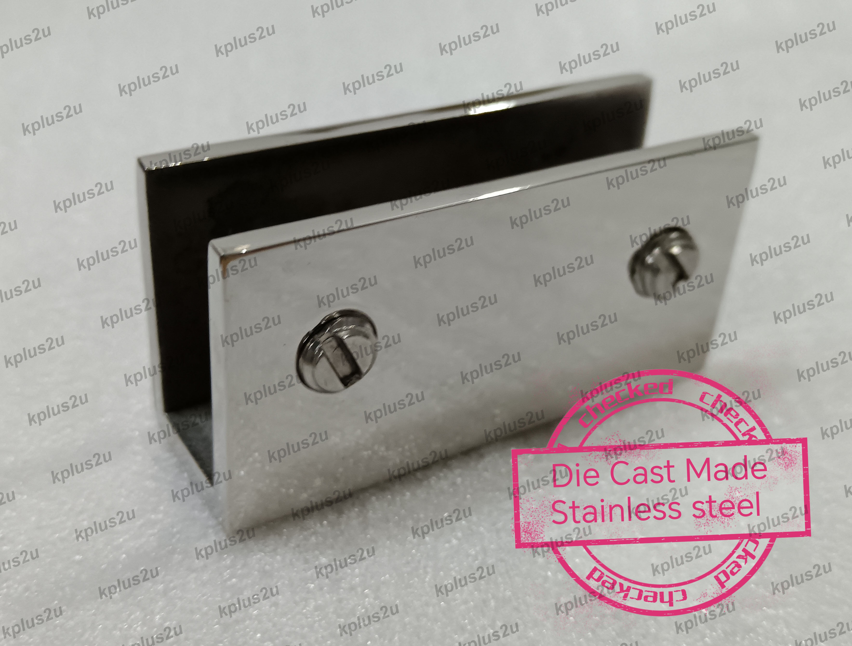 20-Pack Stainless Steel Glass Clamps - 53x43mm, Fits 8-10mm Glass, For Balustrades & Railings