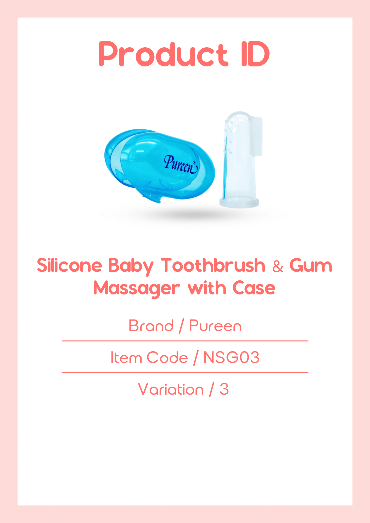 Pureen Silicone Baby Toothbrush & Gum Massager with Case NSG03 | Shopee ...