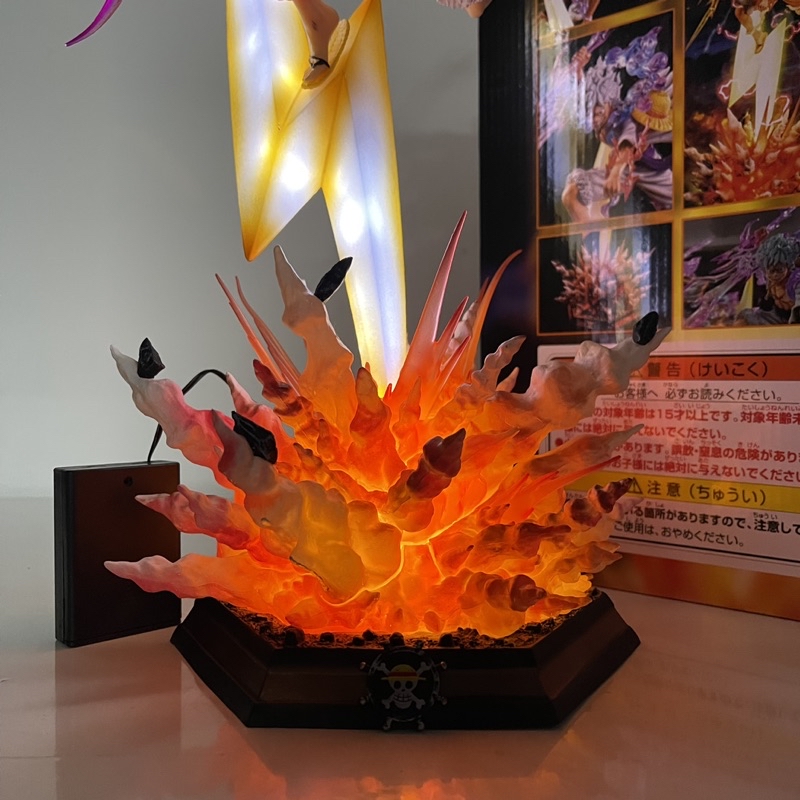 One Piece Nika Monkey D. Luffy Gear 5 Sun God Lightning LED Action ...