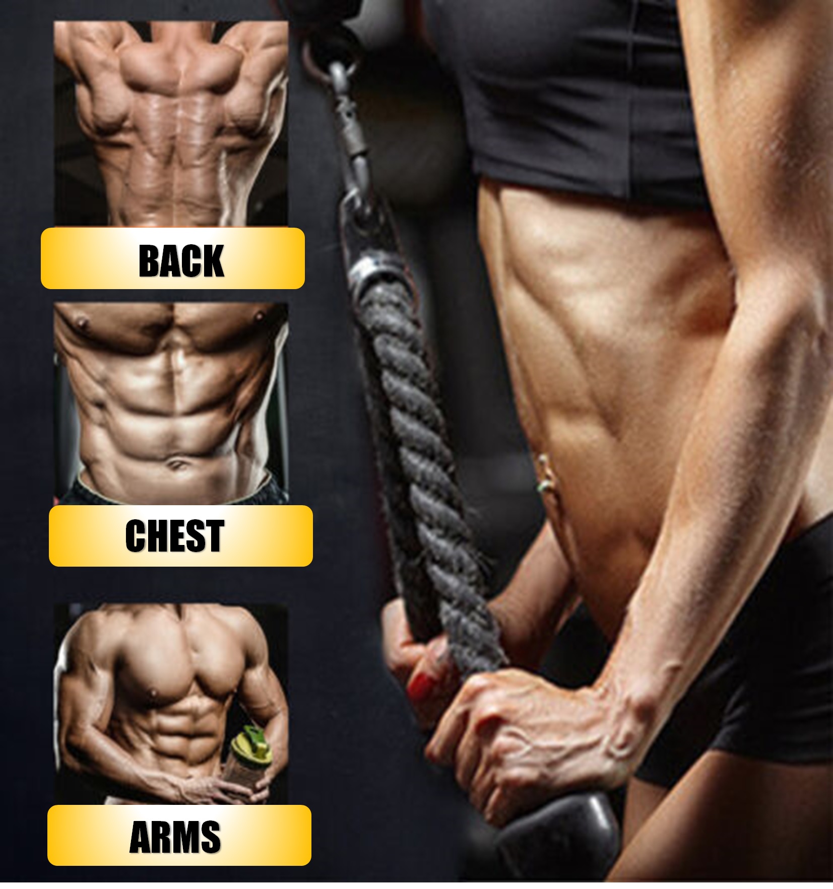 ADSports Heavy Duty Tricep Rope Gym Press Pull Down Arm Rope Push Pull ...