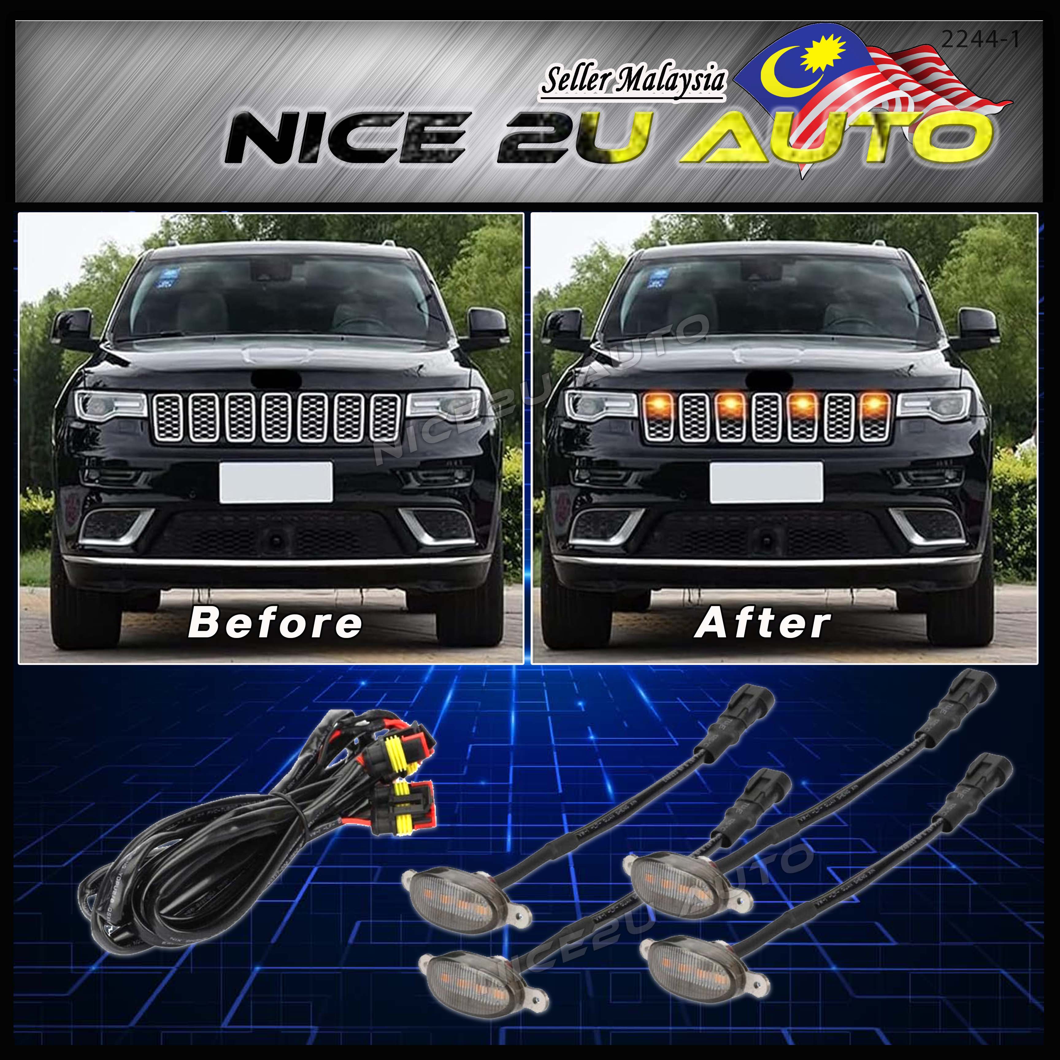 Car LED Front Grill Bumper Lights Pickup Truck SUV Flashing Warning ...