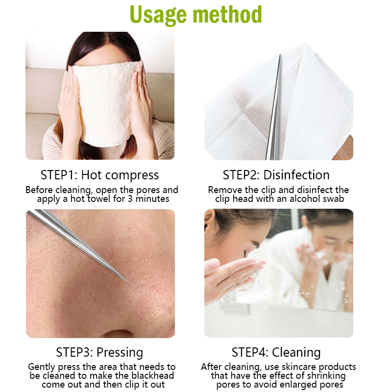 Cell Pimples Blackhead Remover Clip No.5 Ultra-fine Tweezers Black Dots ...