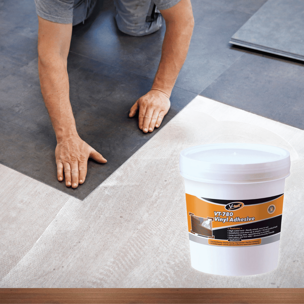 Vtech VT-780 1KG/5KG Vinyl Adhesive Sealant Flooring Glue Gam Lantai ...
