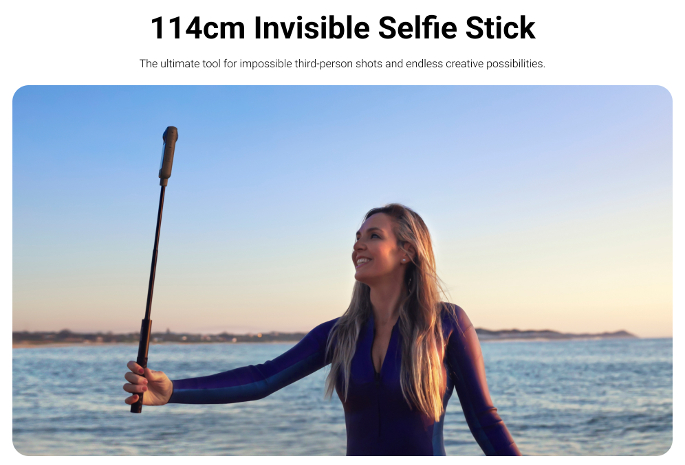 Insta360 Invisible Selfie Stick 114CM | Power Selfie Stick For Insta360 ...
