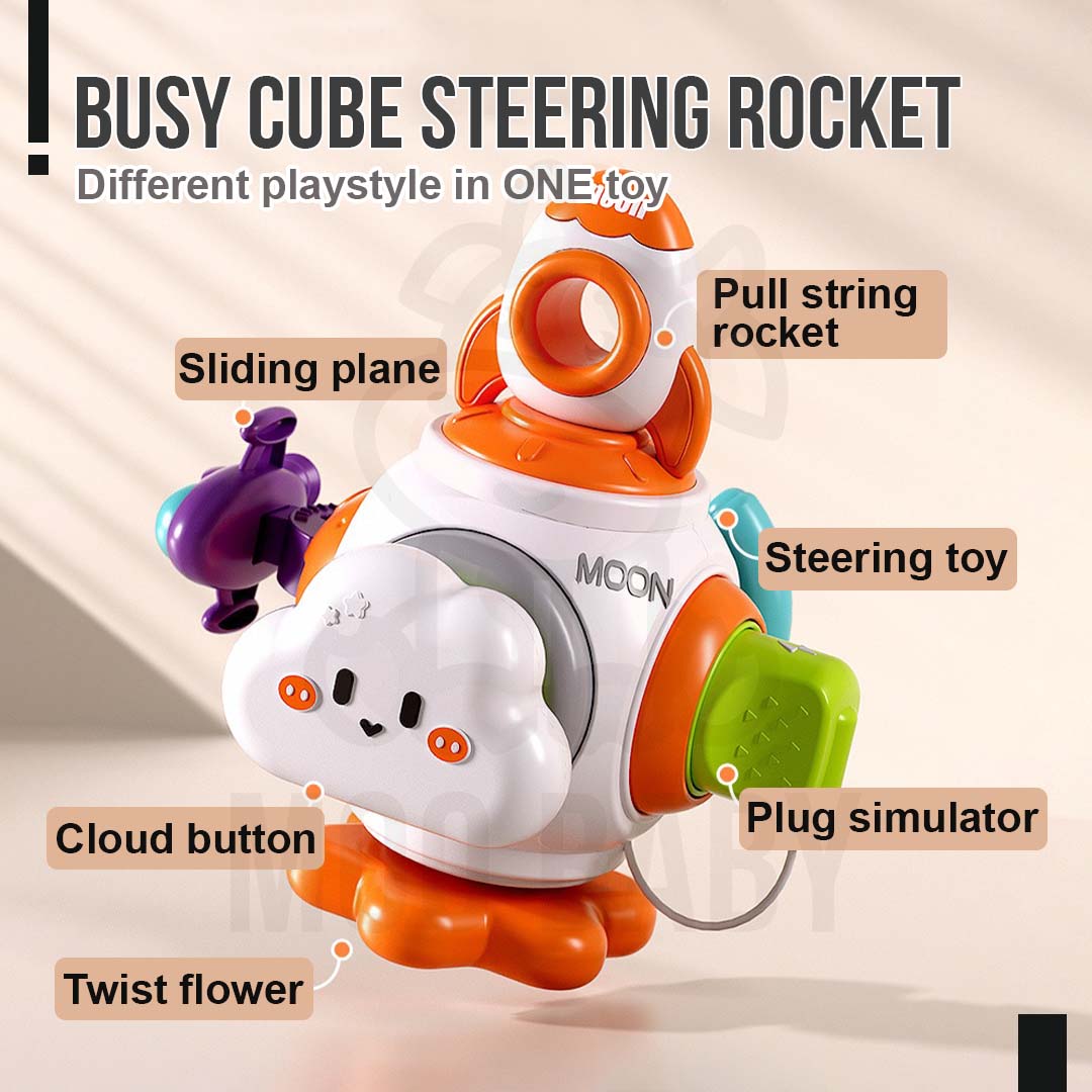 Moo Baby Toy Steering Rocket Busy Toys for Baby Mainan Baby 6 Bulan ...