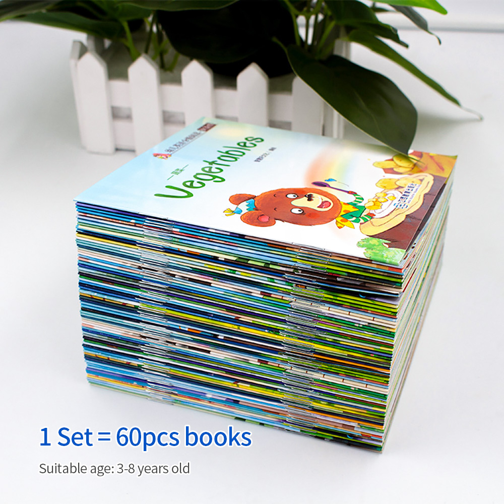 BEVAVAR 60Books/Set English Story Book Kids Early Learning Education ...