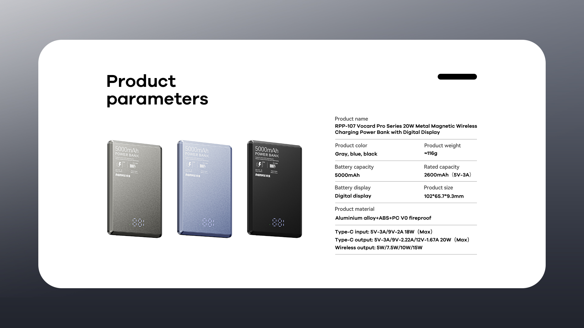 [ CCC ] Remax RPP-107/RPP-109 20W 5000/10000mAh Magnetic Wireless Fast ...