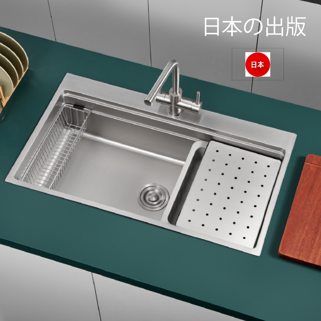 LEVANZO JAPANESE STAINLESS STEEL KITCHEN SINK | Shopee Malaysia