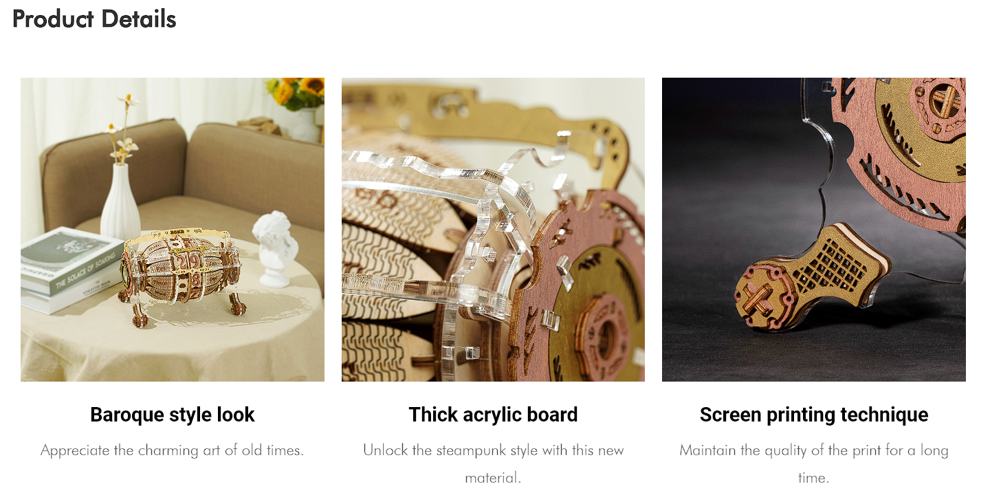 [Ready Stock] Robotime ROKR 3D Mechanical Wooden Puzzle Time Engine ...