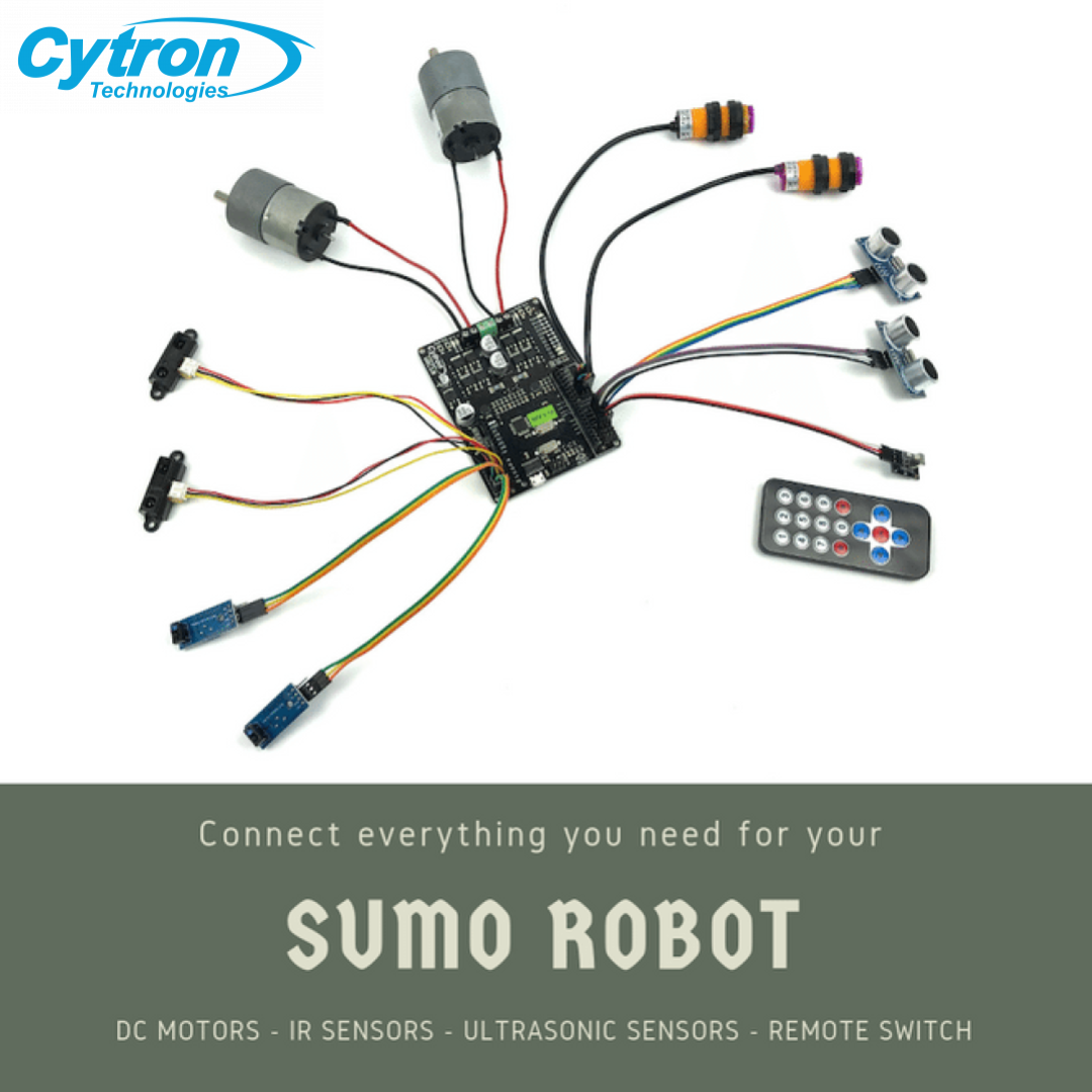 Sumo Robot Controller R1.1 for 3kg Sumo Robots, Arduino Compatible ...