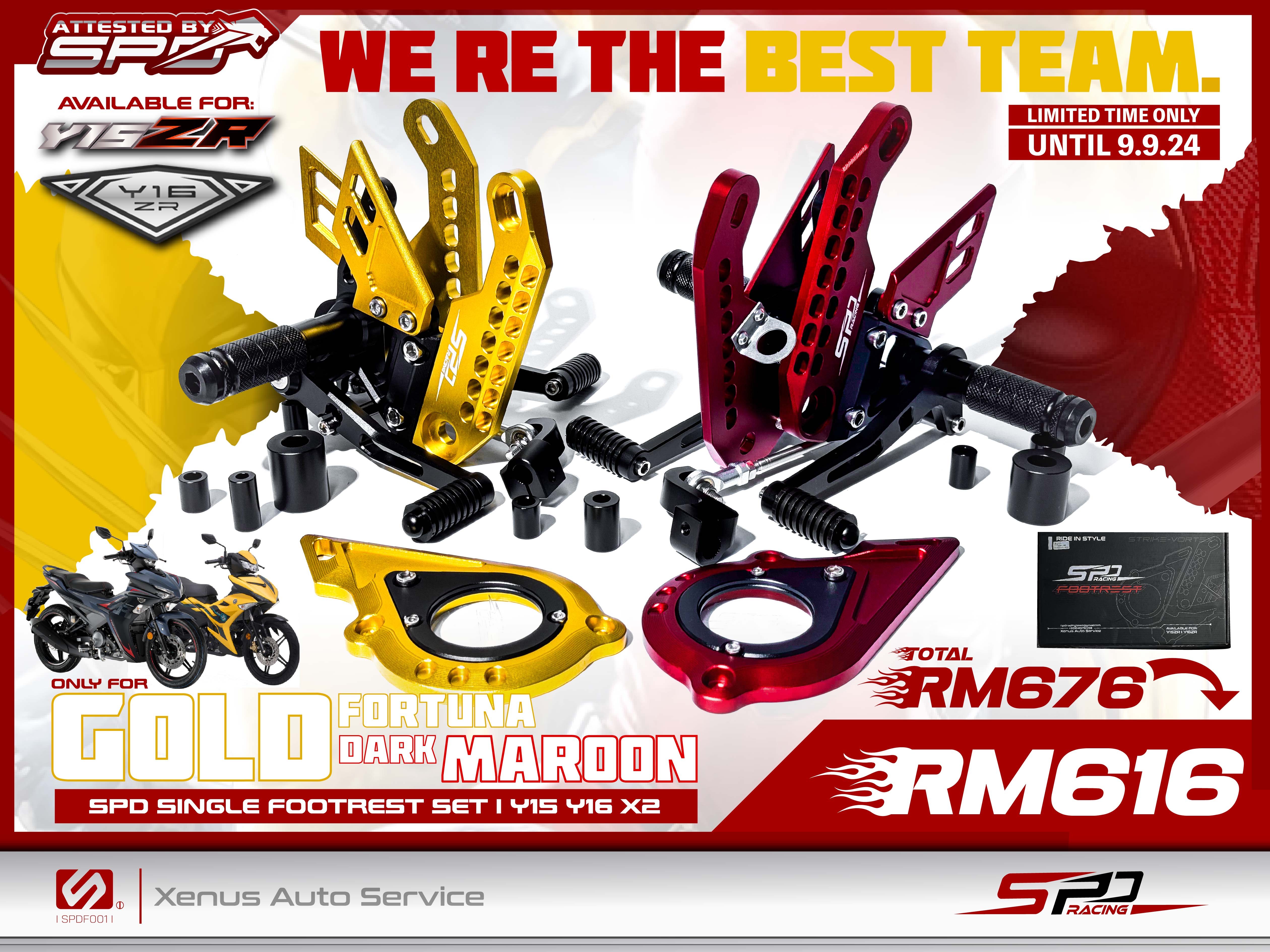 Single Footrest SPD /// SP-FR2 Y15 Y16 EXCITER 150 155 PNP Racing ...