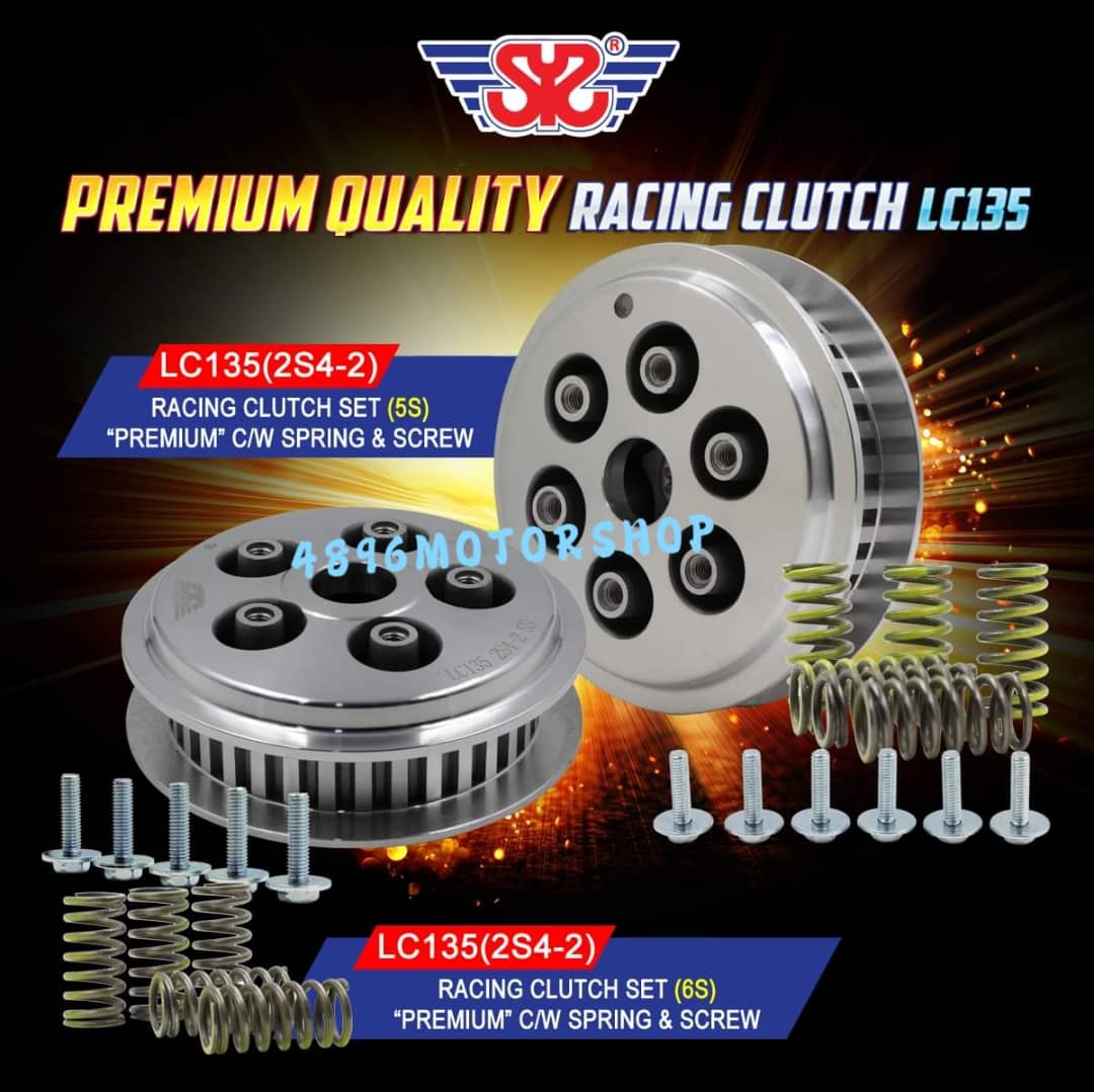 SYS PREMIUM RACING HYPER CLUTCH WITH 6 SPRING RS150 RSX Y15ZR Y16 Y15 ...