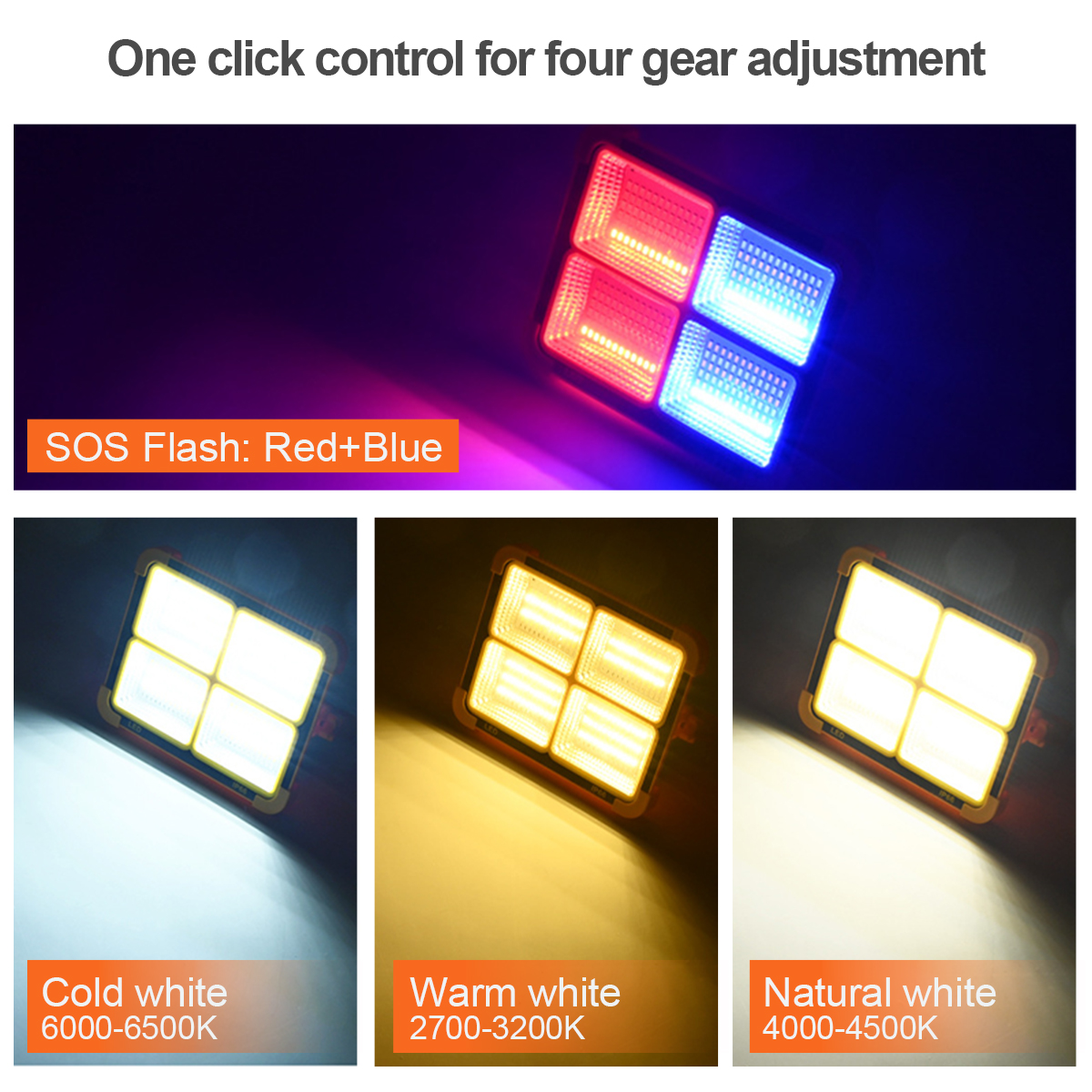 16H Battery life 288 LED's Solar Charge Outdoor Light USB Rechargeable