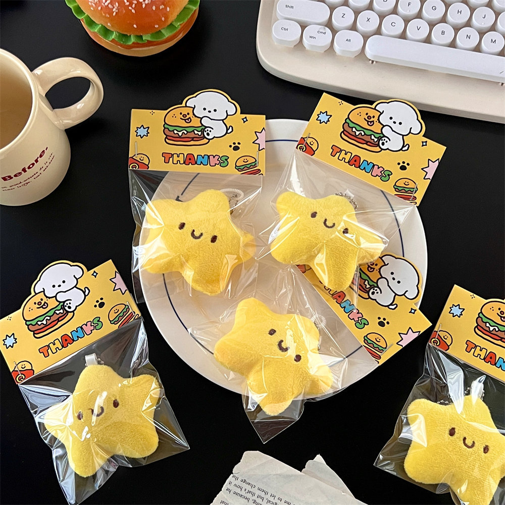 Cute Star Squeaky Plushie Keychain Little Banana Soft Stuffed Plush Toy ...