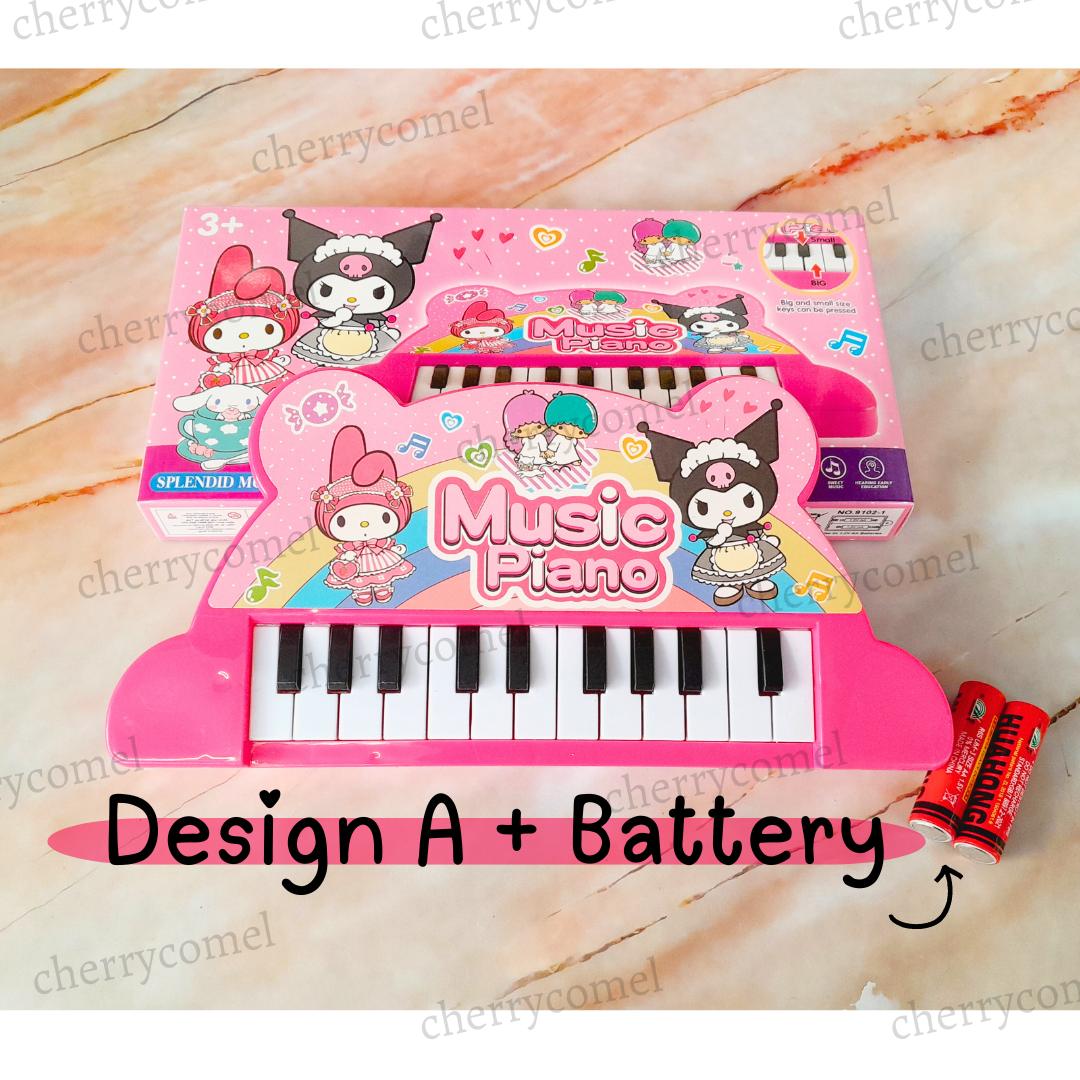 [FREE BATTERIES] Sanrio Kuromi Keyboard Piano Musical Toys Alat Muzik ...