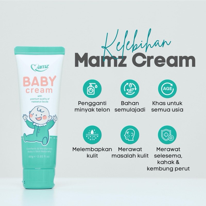 【100% ORIGINAL】MAMZ Baby Oil & Cream Habbatus Sauda Spray Asma Batuk ...