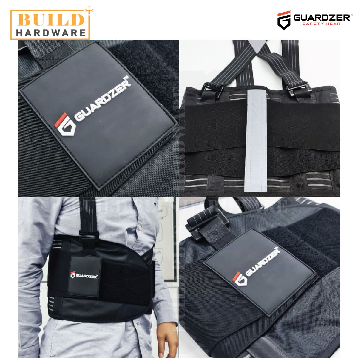 GUARDZER Ergonomic Back Support Belt with Reflective GZ-701 Tali ...