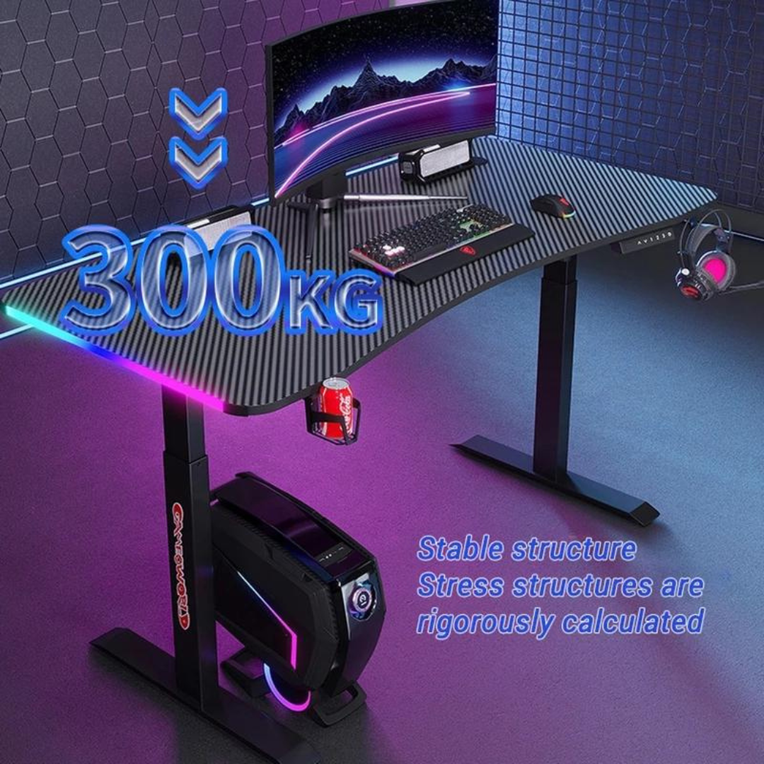 💯FANTECH GAMING TABLE Desk Tigris GD210 / GD214 RGB Illumination, Cable ...