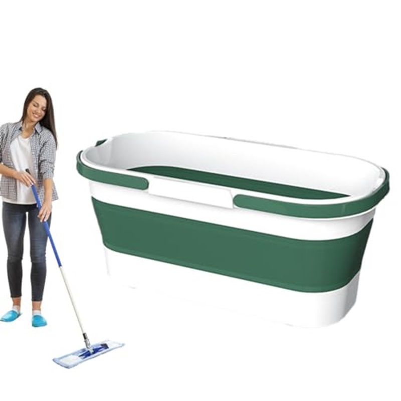Green White Baldi Air Boleh Lipat Collapsible Water Pail With Handle ...