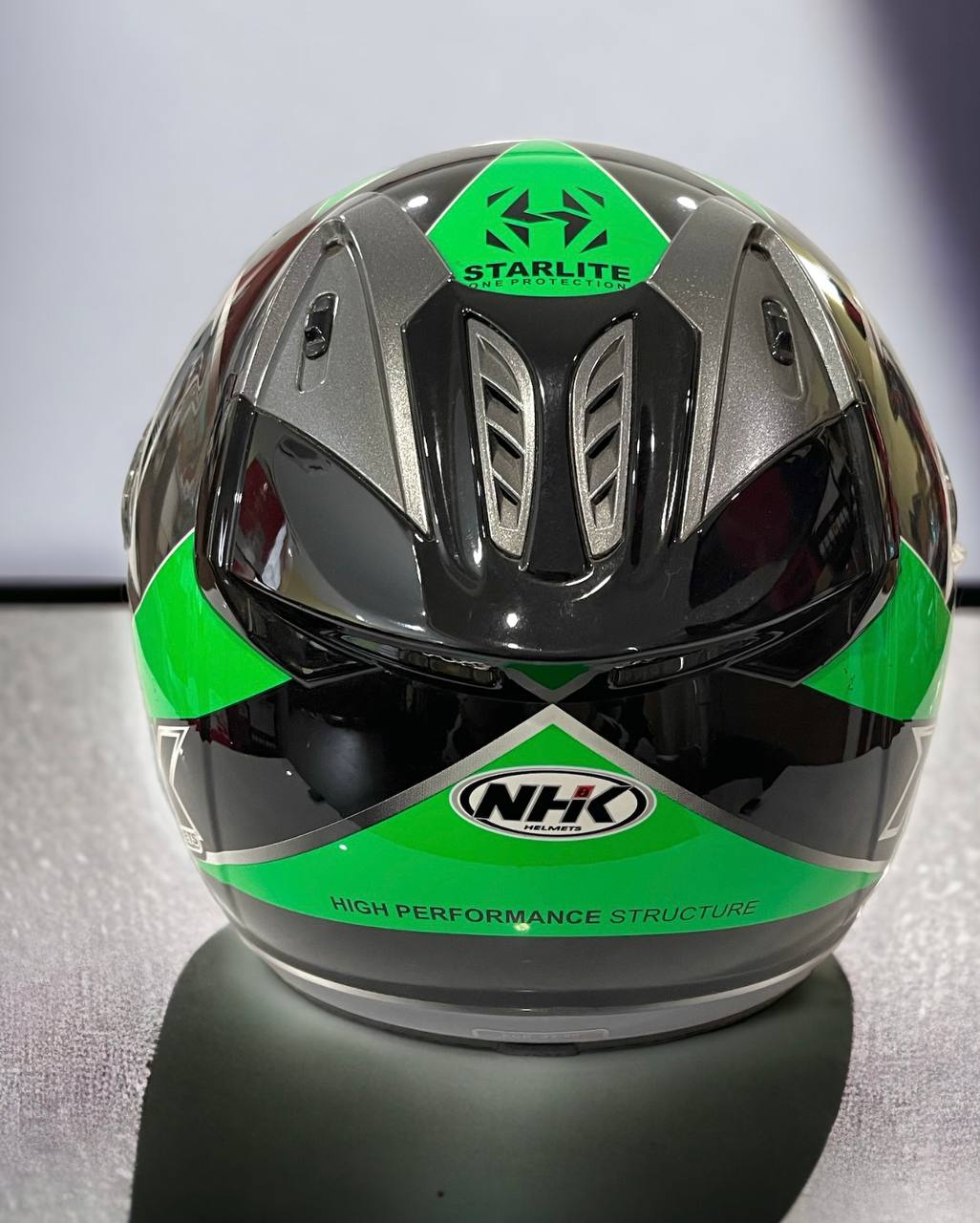 NHK HELMET R6 URIKEN BLACK GREEN | Shopee Malaysia