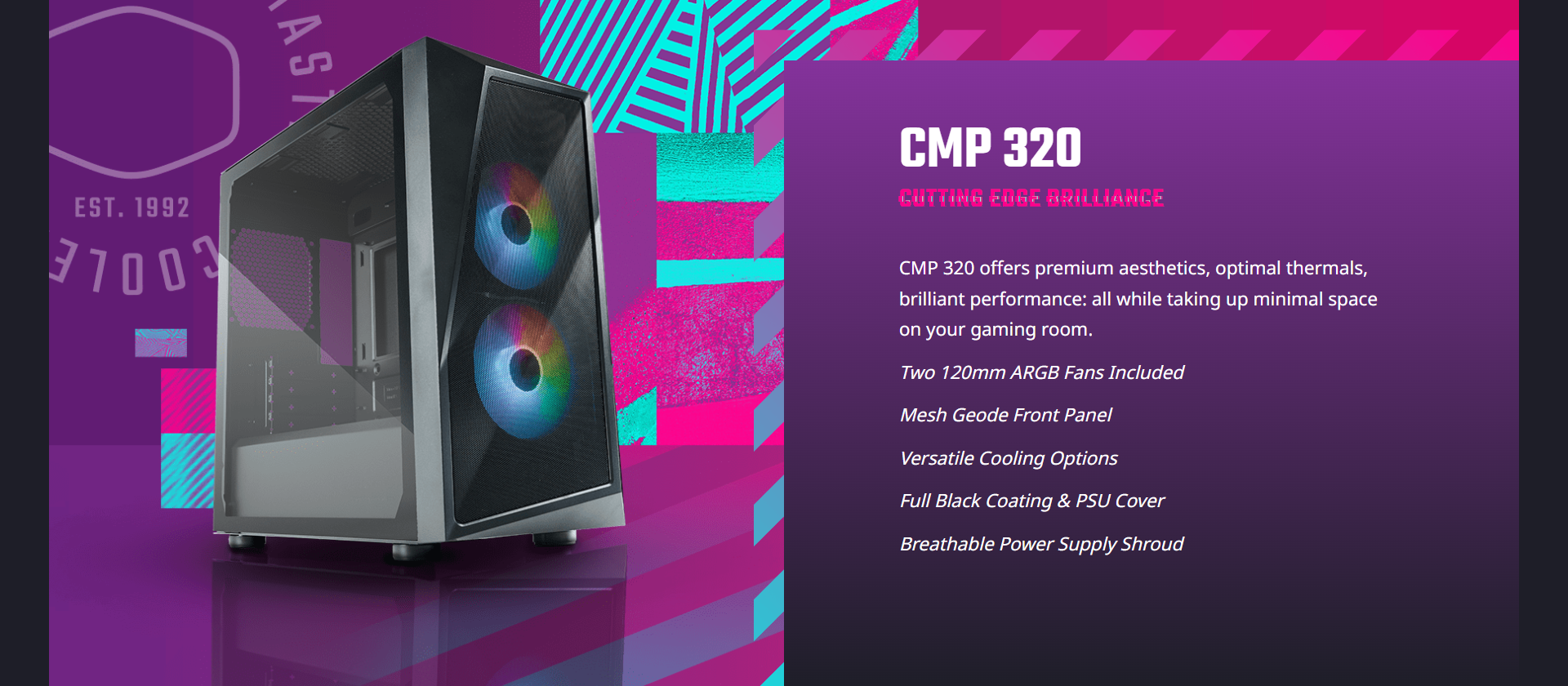 COOLER MASTER CMP 320 PC Cases (CP320-KGNN-S00) | Shopee Malaysia