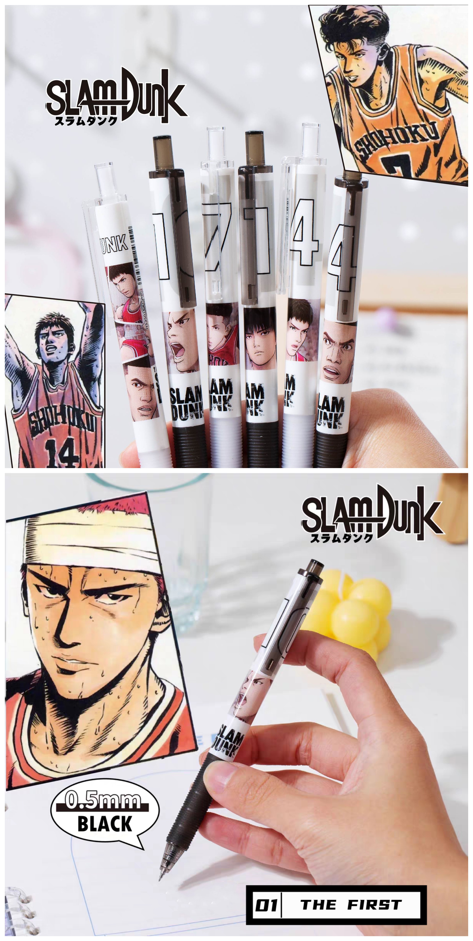 Creative Japanese Anime Cartoon Characters Slam Dunk 0.5mm Black Ink ...