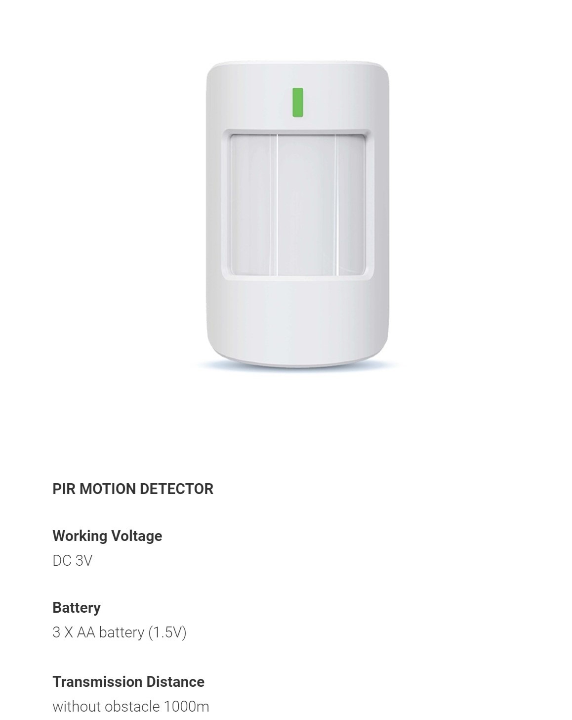 Bluguard W1 Wireless Alarm PIR Motion Sensor Apps Control 433MHz 2x AA Battery BLUXIM1PROPIR01