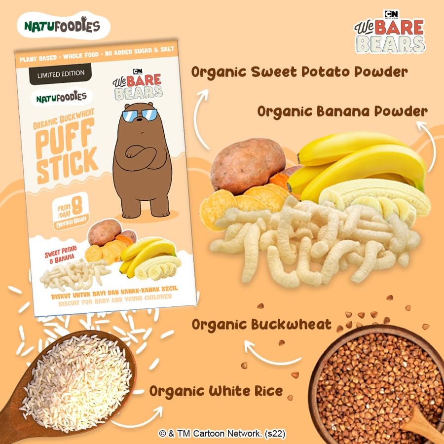 [Limited Editon] Natufoodies Organic Multigrain Puff Stick (21g/Box) 3 ...