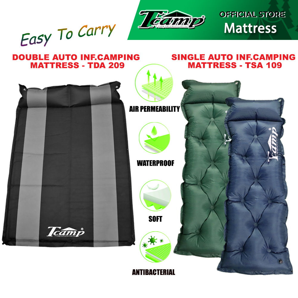 Tcamp Auto Inflatable Camping Mattress TDA/TSA Air Mat Sleeping