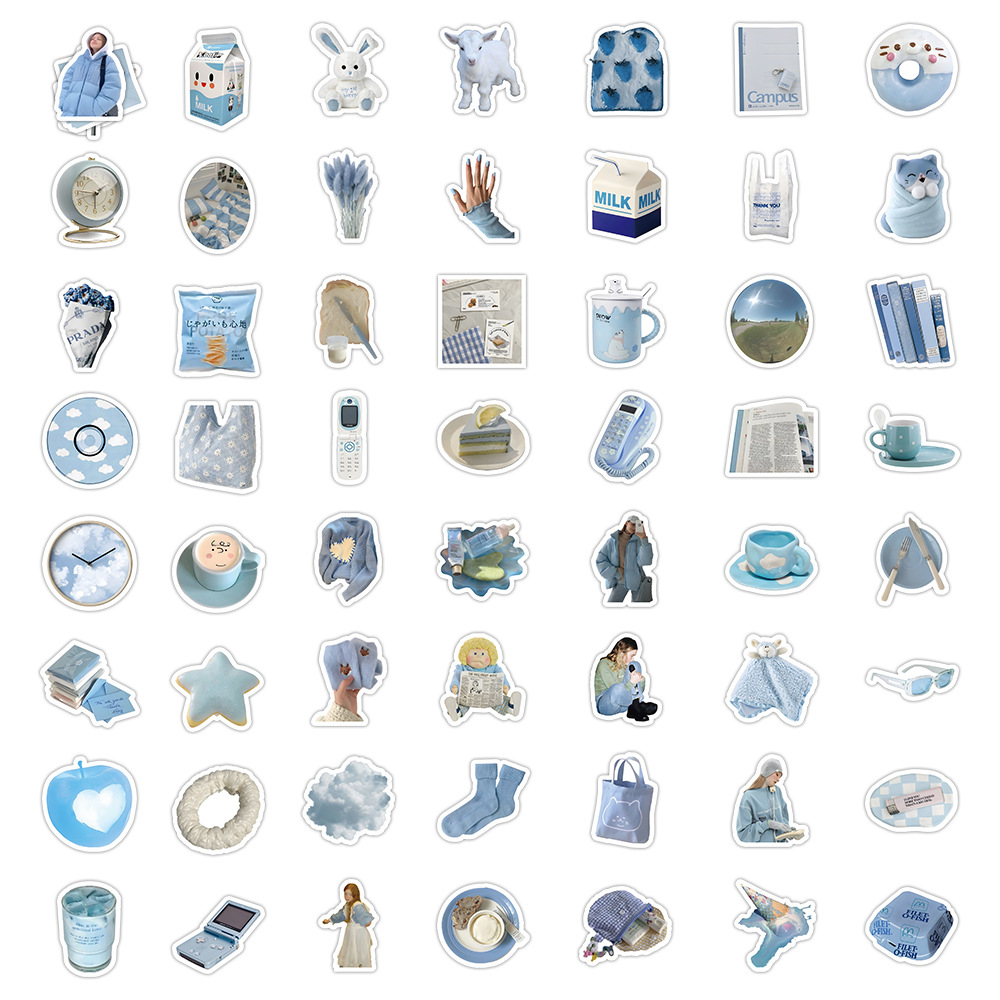 60pcs Ins Color Series Stickers Korean Decoration Journal Sticker ...