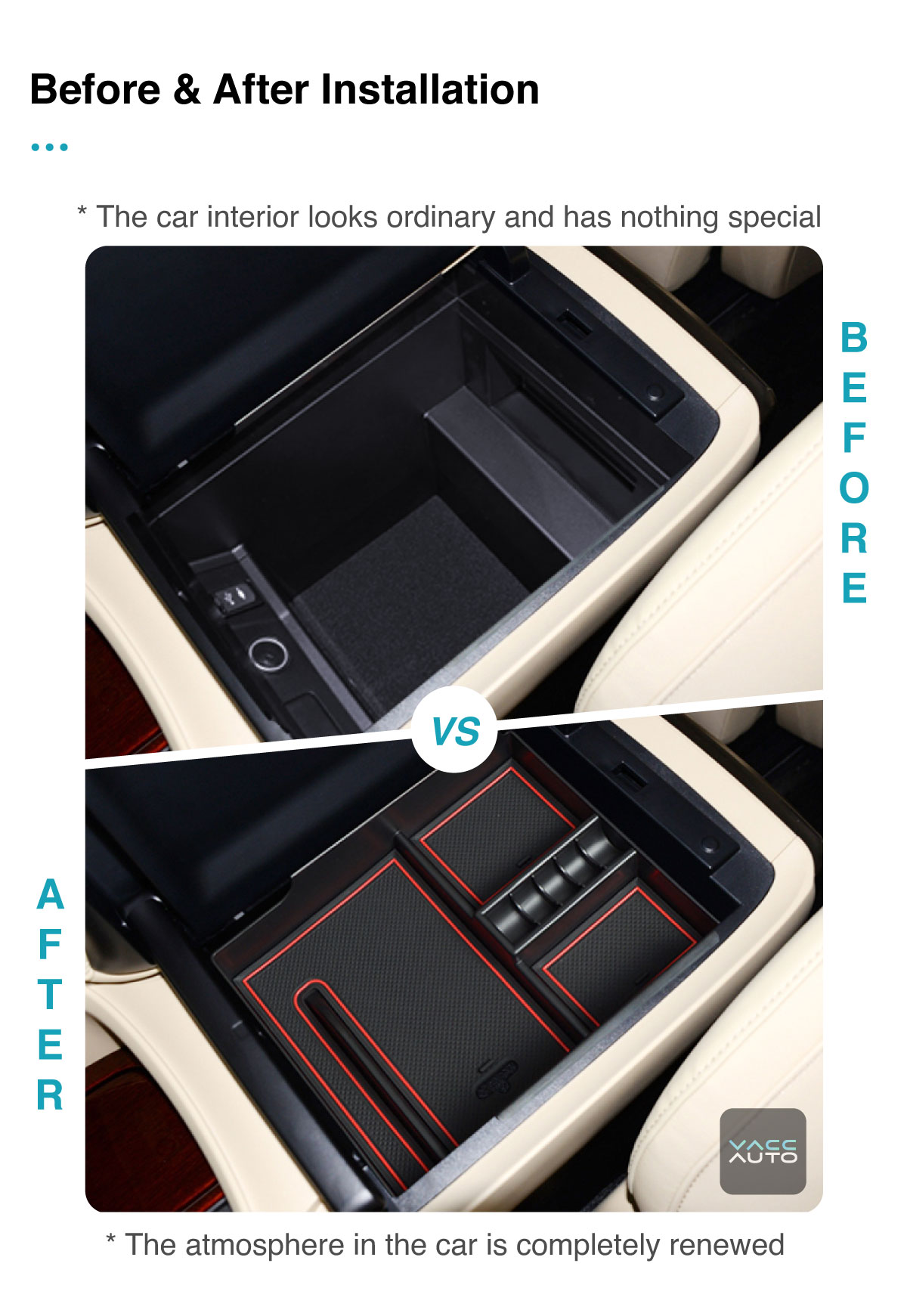 VACC AUTO Center Storage Box / Coin Box Armrest Console For Toyota ...