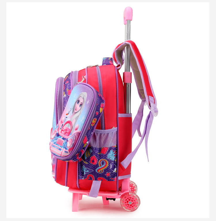 (B689) 40cm - 3pcs SET School Bag Lunch Bag Pencil Case with 6 Wheels ...